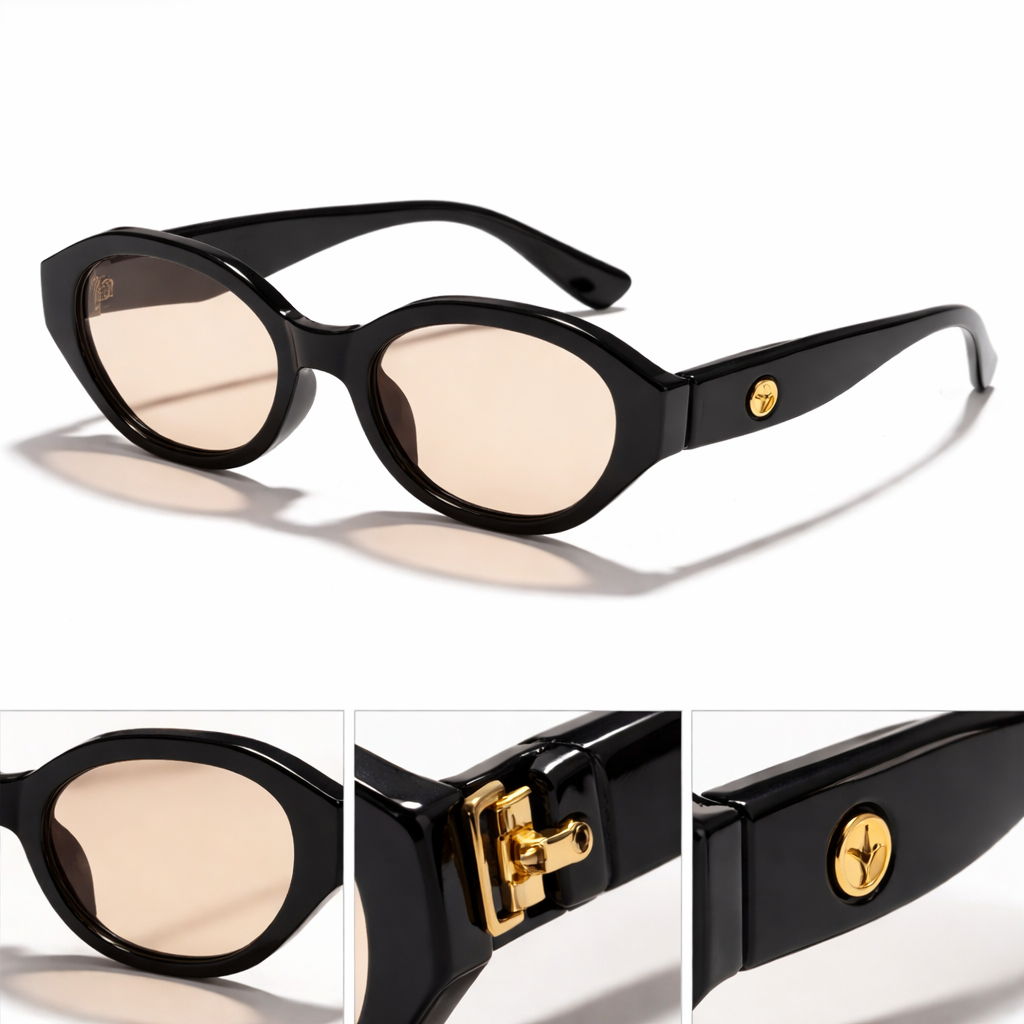 Óculos de Sol Feminino Retrô Preto Anna