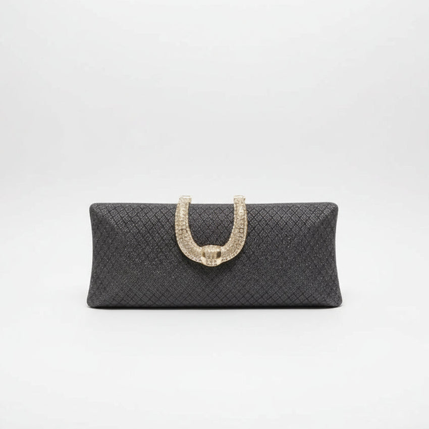 Bolsa Clutch de Festa com Alça de Strass