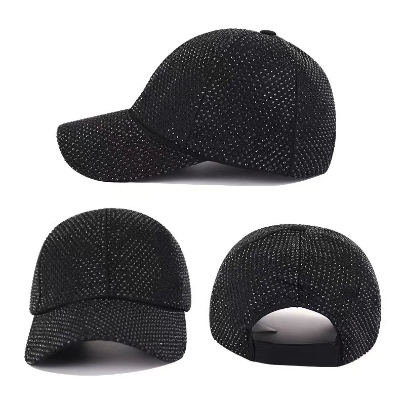 Boné Feminino Strass Brilhante
