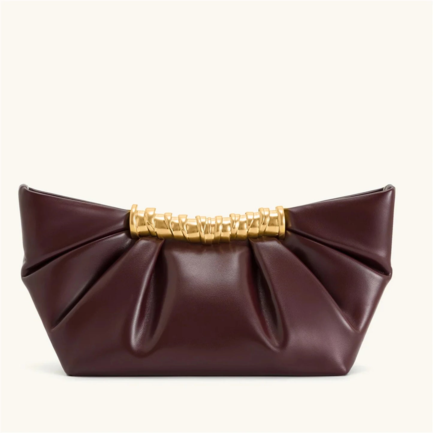 Bolsa Clutch Feminina com Feche Dourado e Alça Transversal Removível
