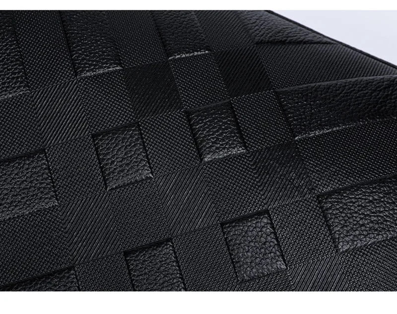 Bolsa Para Notebook Unissex de Couro com Design Geométrico