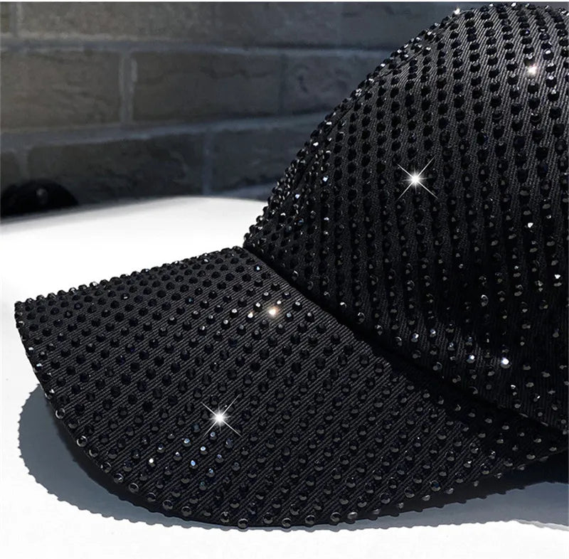 Boné Feminino Strass Brilhante