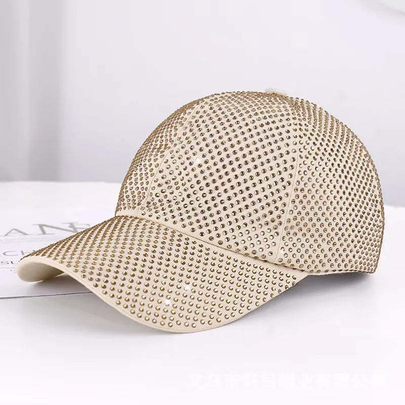 Boné Feminino Strass Brilhante
