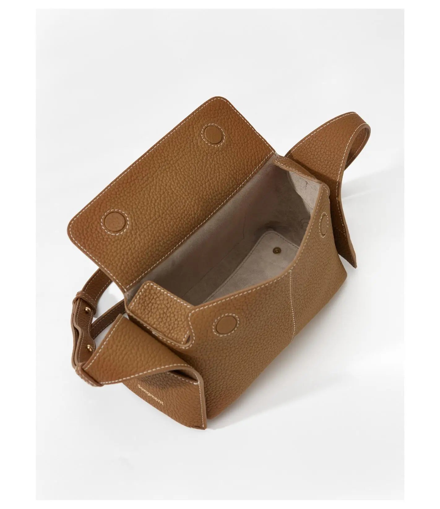 Bolsa de Couro Feminina Taupe