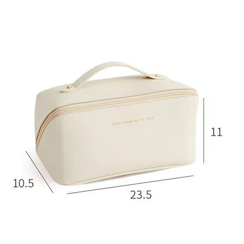Necessaire Beauty Organizadora de Maquiagem em Couro Ecológico – Compacta e Impermeável