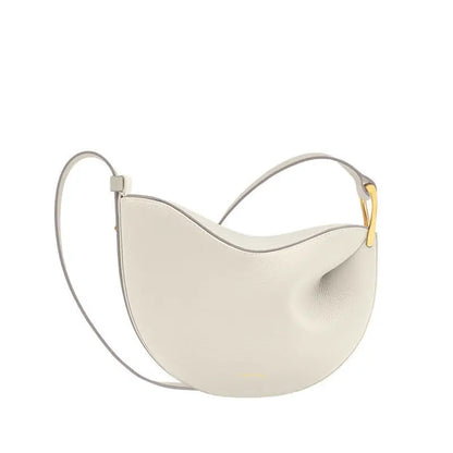 Bolsa feminina branca com design minimalista, feita em couro ecológico premium. Ideal para looks elegantes