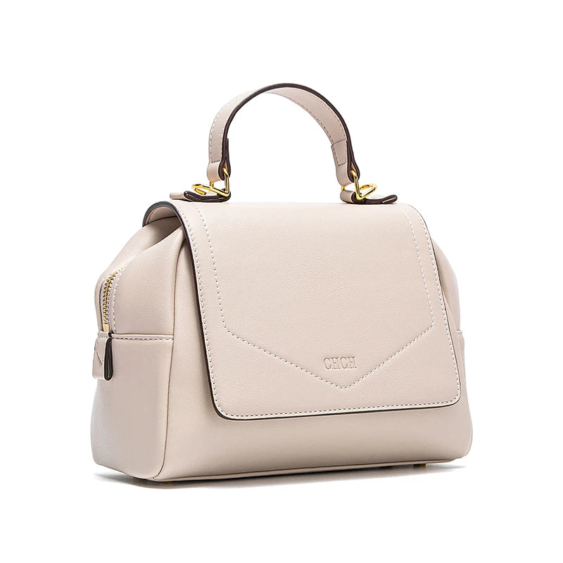 Bolsa Feminina Estruturada em Couro Branca