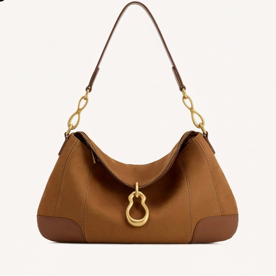 Bolsa Feminina Elegante com Detalhes Dourados - Jw