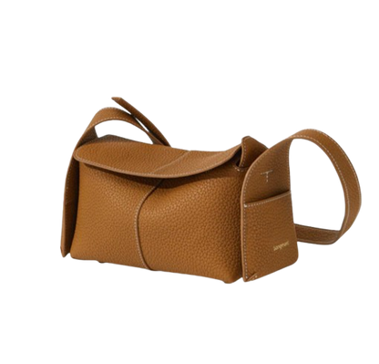 Bolsa Feminina Pequena em Couro Taupe – Estilo Oriental Sofisticado