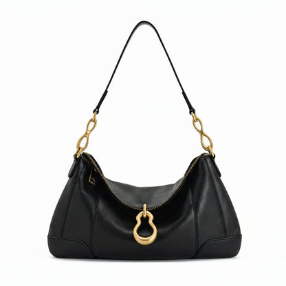 Bolsa Feminina Elegante com Detalhes Dourados - jw