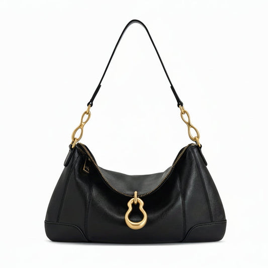 Bolsa Feminina Elegante com Detalhes Dourados - jw