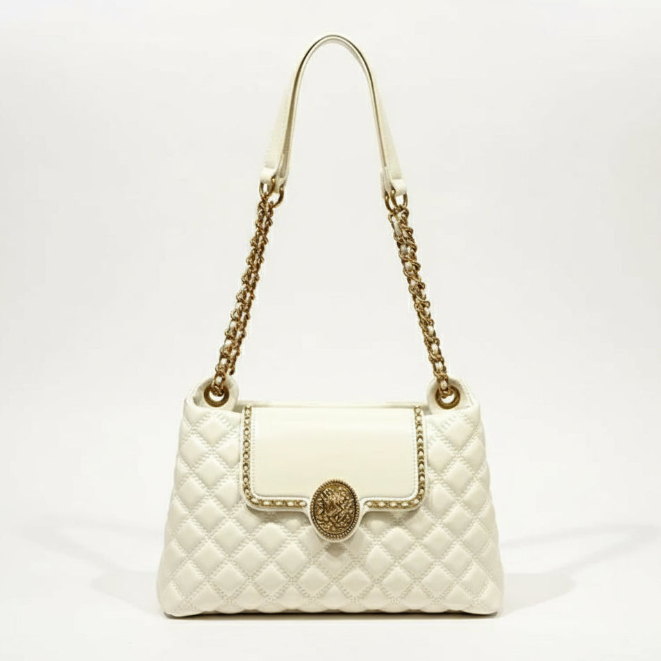 Bolsa Feminina Tiracolo com Corrente Dourada