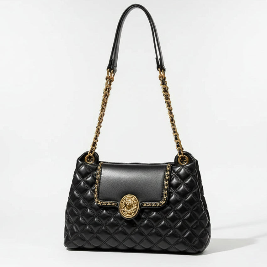 Bolsa Feminina Tiracolo com Corrente Dourada