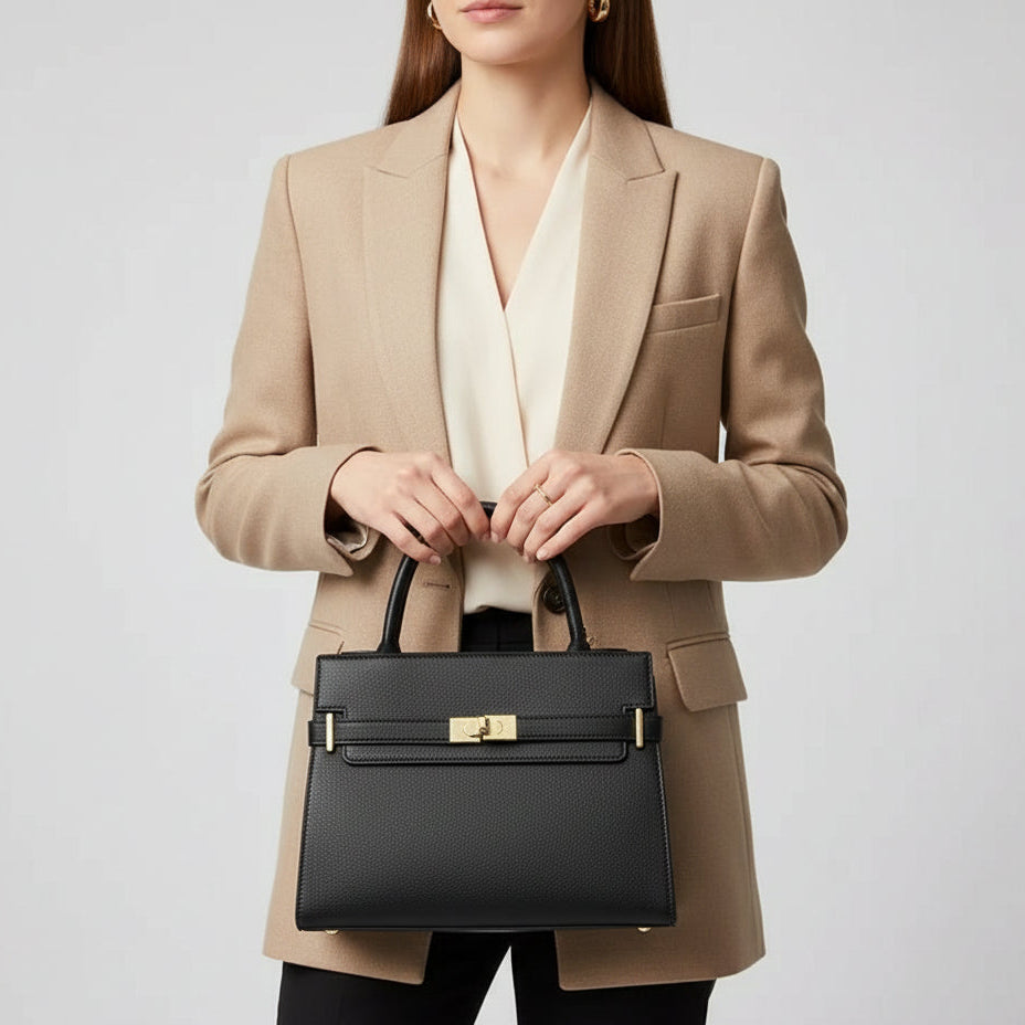 Bolsa Feminina Estruturada em Couro