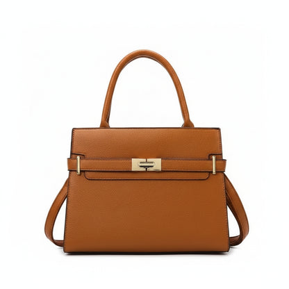 Bolsa Marrom Feminina Estruturada em Couro