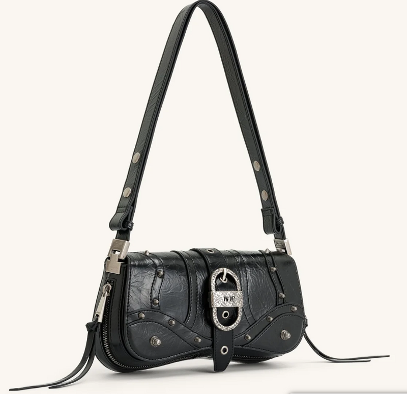 Bolsa Preta Feminina Joy Fivela - Roberta Store Web