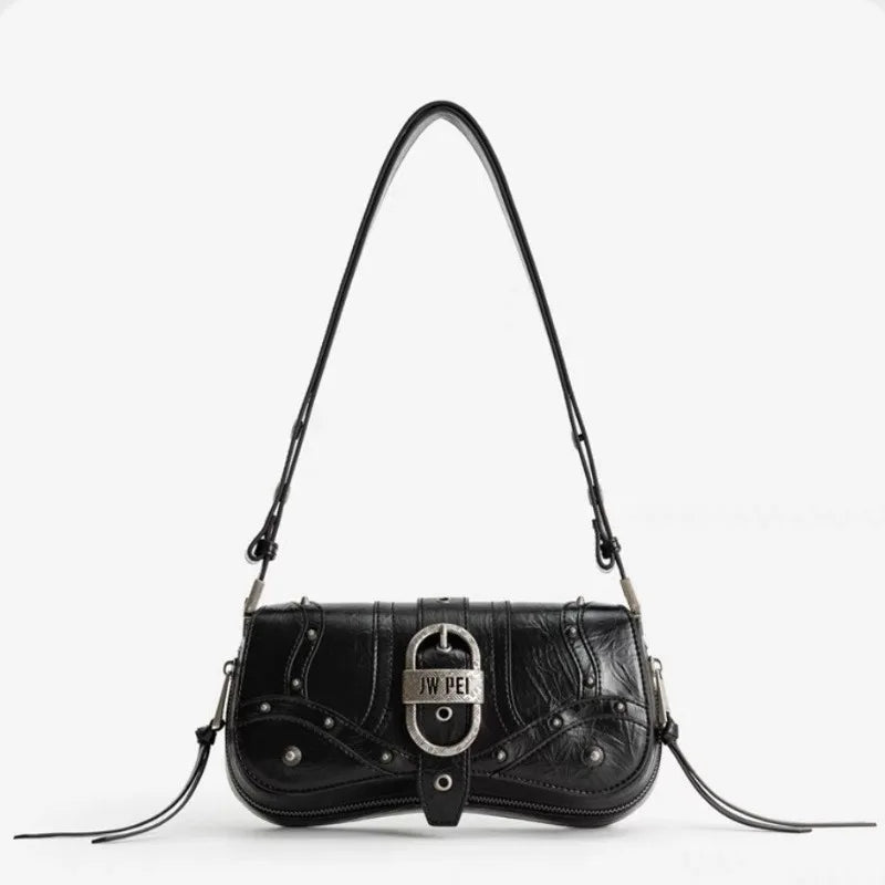 Bolsa Preta Feminina Joy Fivela - Roberta Store Web