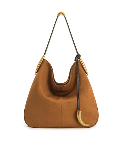 Bolsa Feminina de Ombro Minimalista com Detalhes Dourados - jw