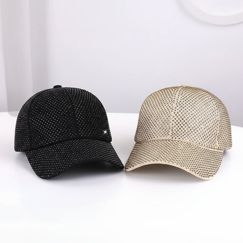 Boné Feminino Strass Brilhante