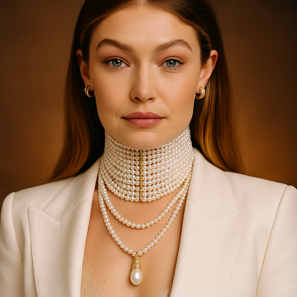 Gargantilha de Pérolas Minimalista Premium - Design Exclusivo