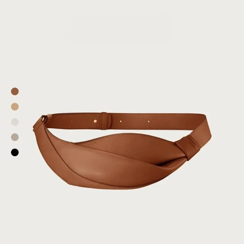 Pochete Feminina de Couro Marrom