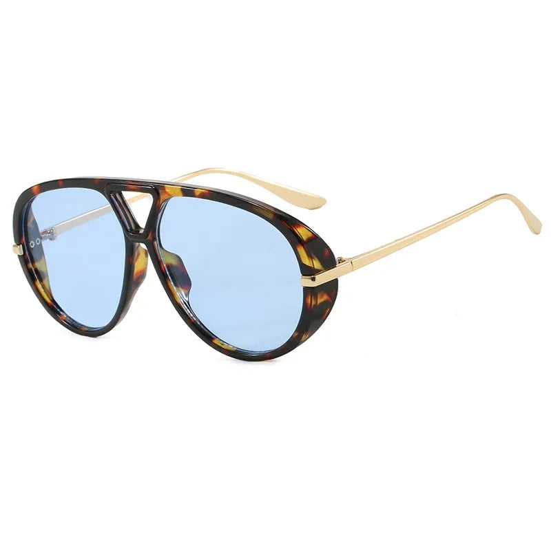 Óculos de Sol Feminino Oversized com Lente Degradê UV400