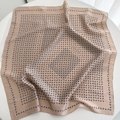 Lenço Feminino Quadrado Estampado Estilo Equestre
