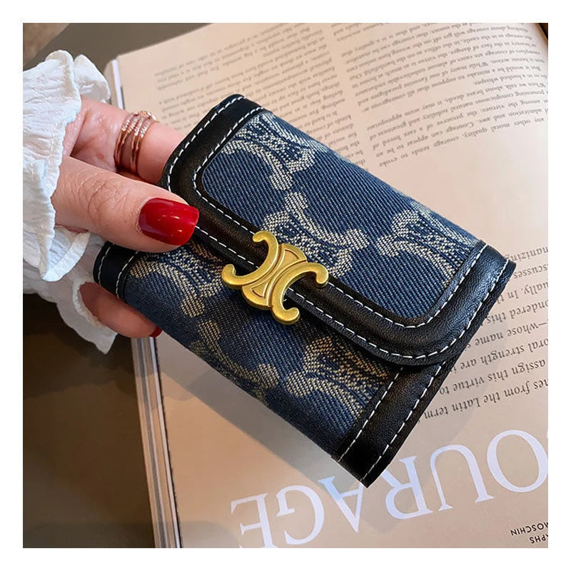 Carteira Feminina Premium Porta Cartões com Estampa Pied de Poule