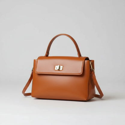 Bolsa Feminina de Couro Premium com Alça de Mão e Transversal