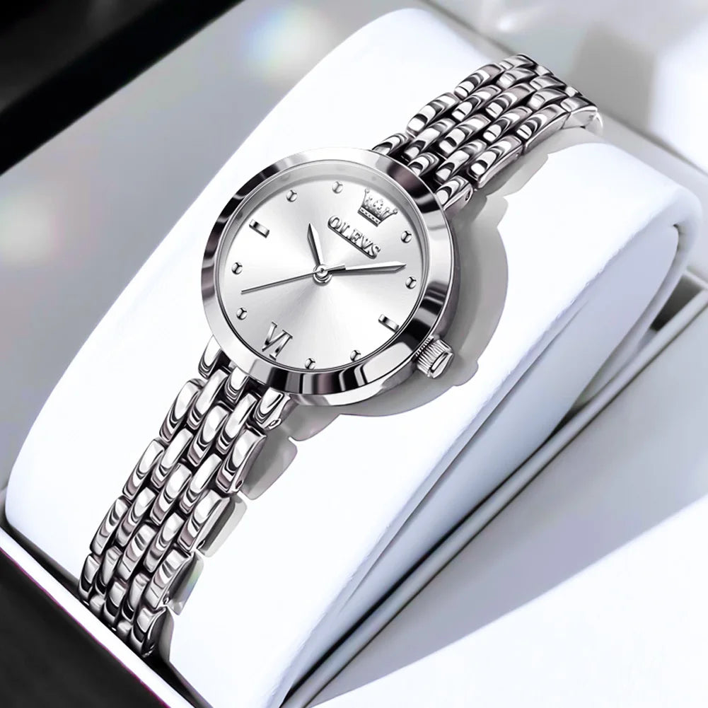 Relógio Feminino Dourado Olenys – Analógico com Pulseira de Metal
