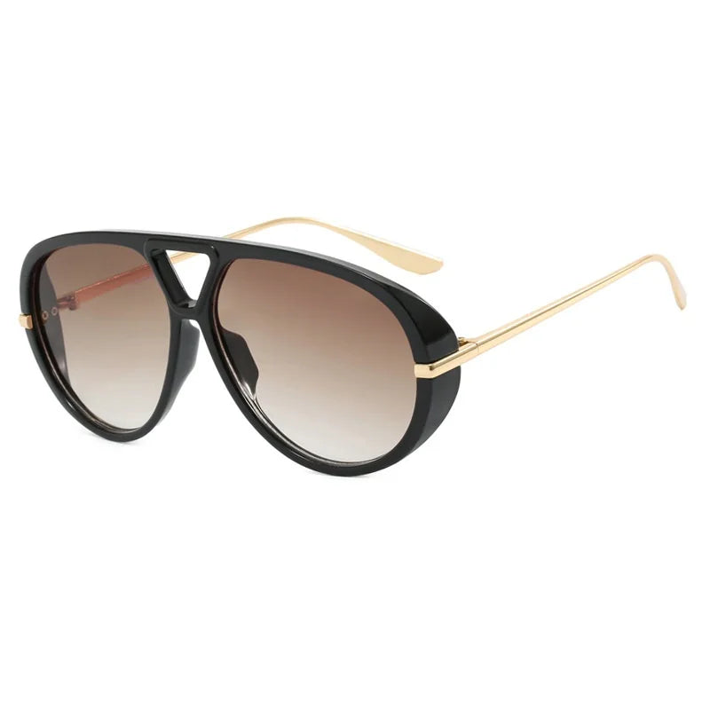 Óculos de Sol Feminino Oversized com Lente Degradê UV400