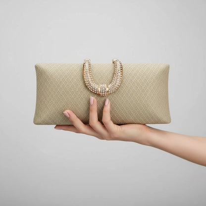Bolsa Clutch de Festa com Alça de Strass
