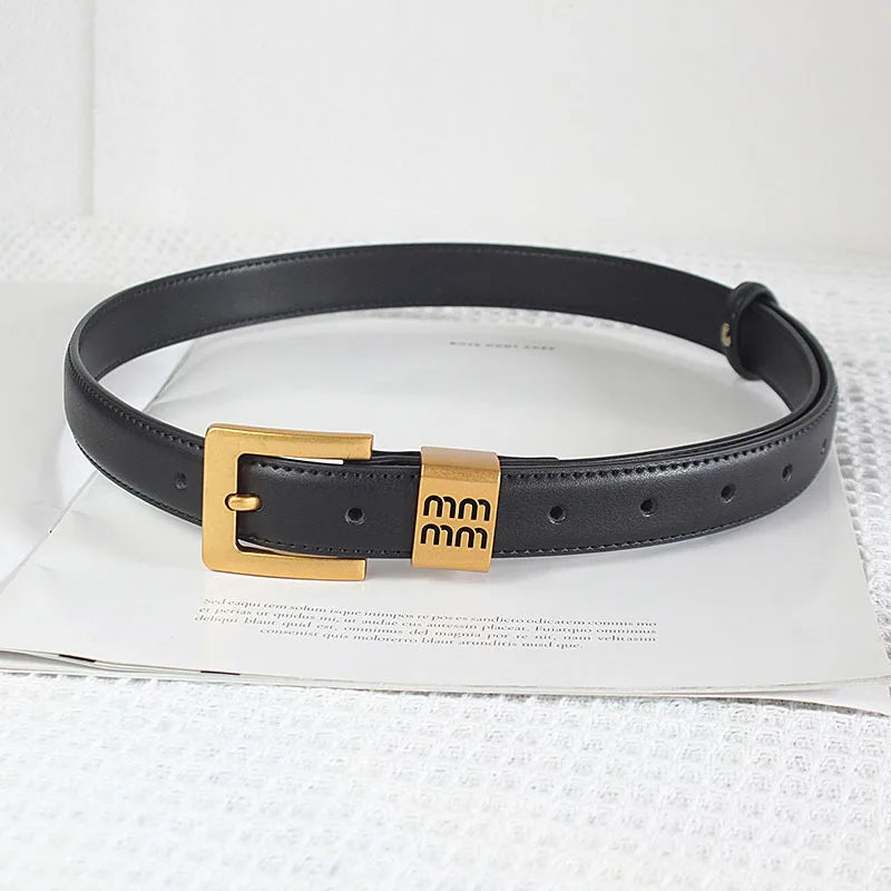 Cinto Feminino com Fivela Dourada