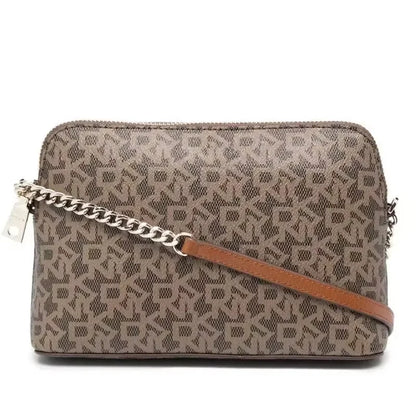 Bolsa Feminina Transversal com Alça de Couro e Corrente