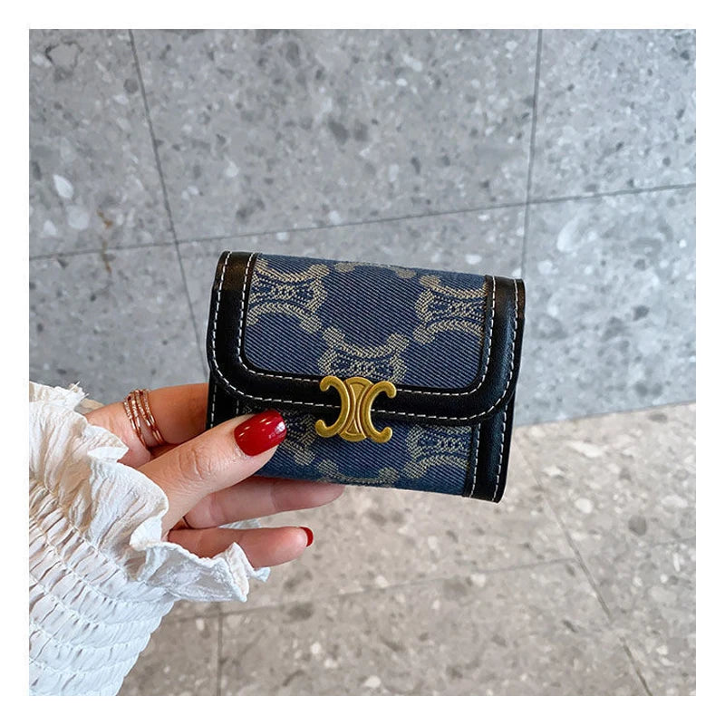 Carteira Feminina Premium Porta Cartões com Estampa Pied de Poule