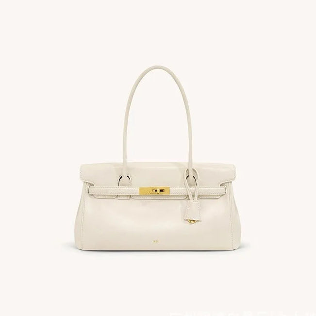 Bolsa Feminina de Couro com Fecho Dourado – Elegância Premium