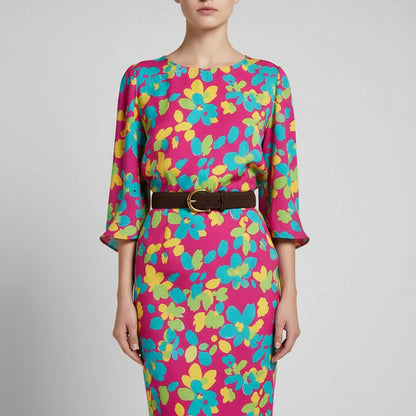 Cinto Feminino de Camurça com Fivela Dourada