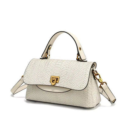 Bolsa Feminina Estruturada com Textura Croco - Design Premium