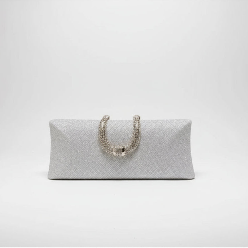 Bolsa Clutch de Festa com Alça de Strass