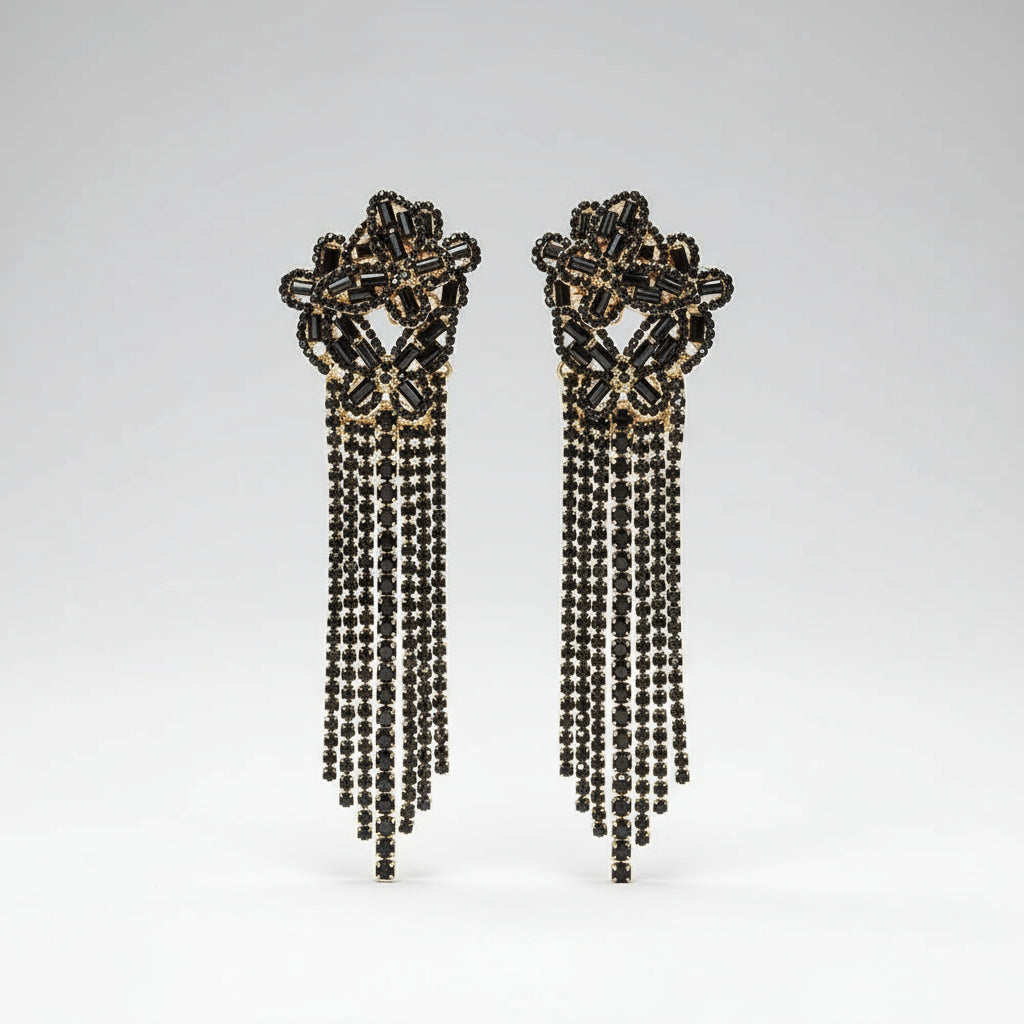 Brinco Feminino Longo com Strass