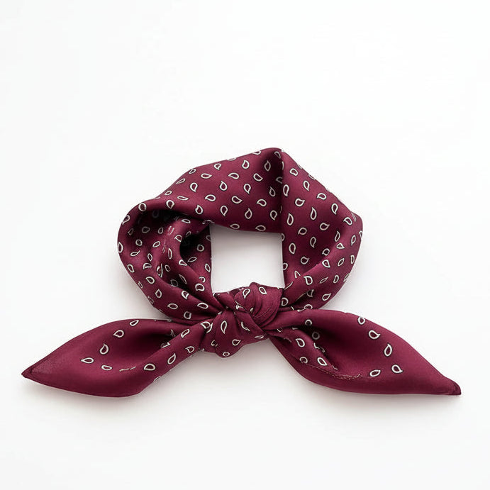 Lenço Feminino Quadrado Estampado Estilo Equestre