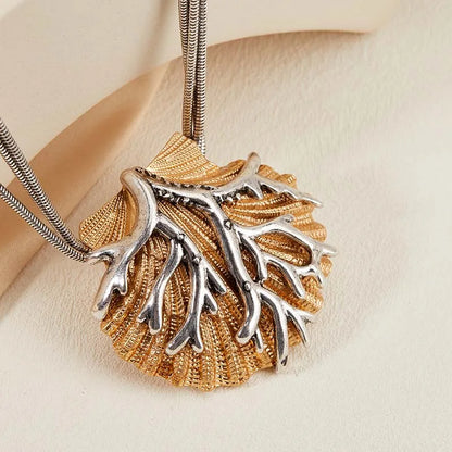 Conjunto de Colar e Brincos Feminino Folheado em Dourado e Prata