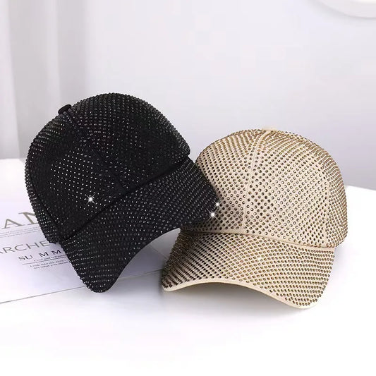 Boné Feminino Strass Brilhante