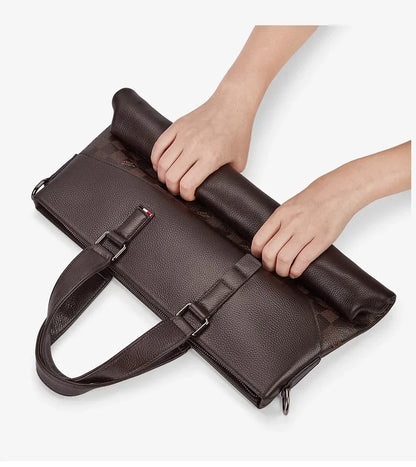 Pasta Executiva Premium Unissex em Couro | Para Notebook 15”