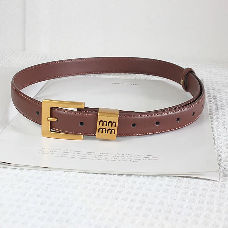 Cinto Feminino com Fivela Dourada