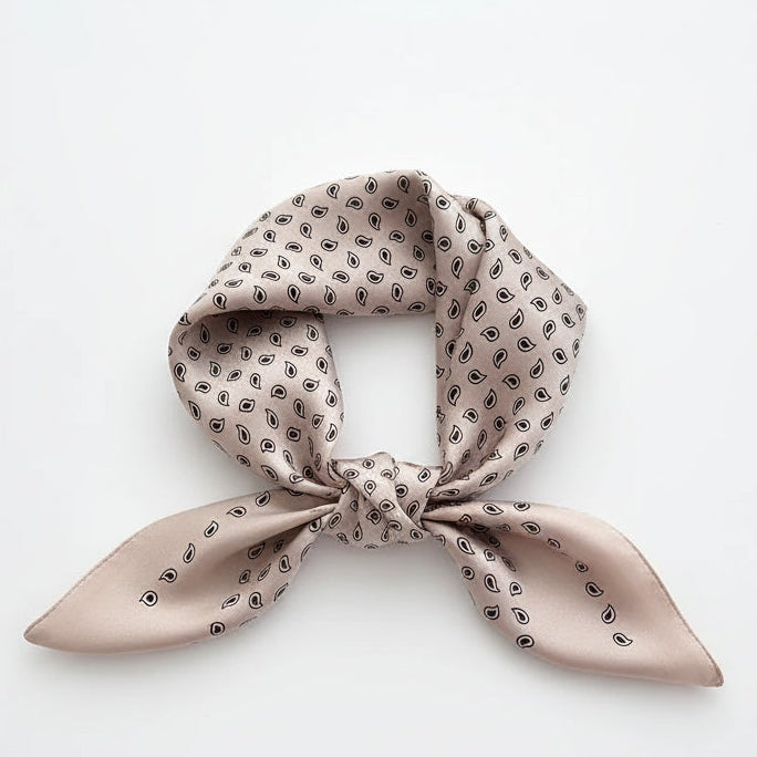 Lenço Feminino Quadrado Estampado Estilo Equestre