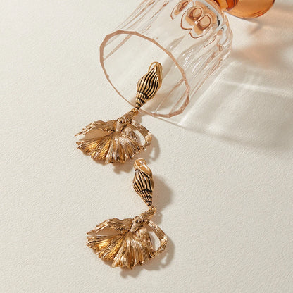 Conjunto Feminino de Colar e Brinco com Conchas e Estrela-do-Mar Marine