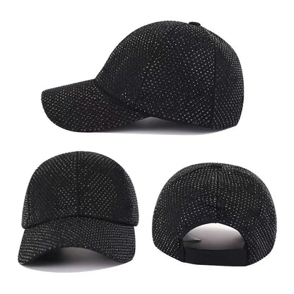 Boné Feminino Strass Brilhante