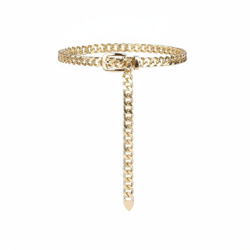 Cinto Corrente Dourado Para Vestido e Calça – Design Premium