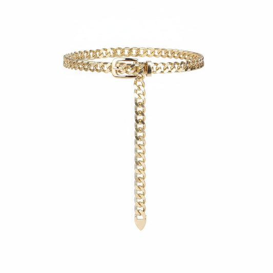 Cinto Corrente Dourado Para Vestido e Calça – Design Premium